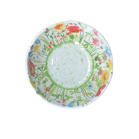 Flores Small Round Melamine Salad Bowl